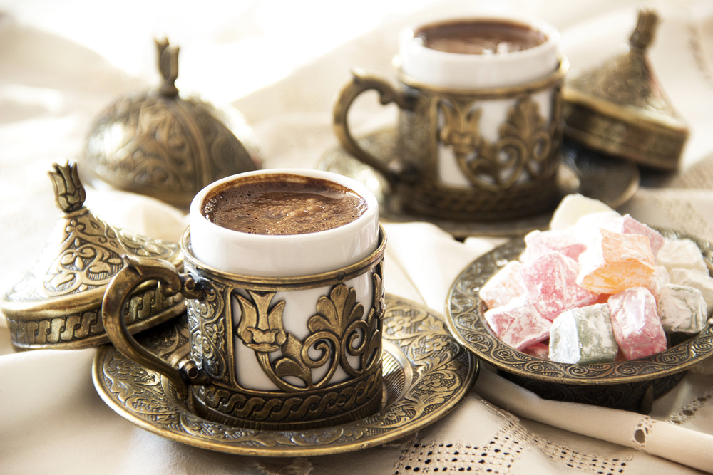 türk kahve kültürü, türk kahvesi, türk lokumu ile servis